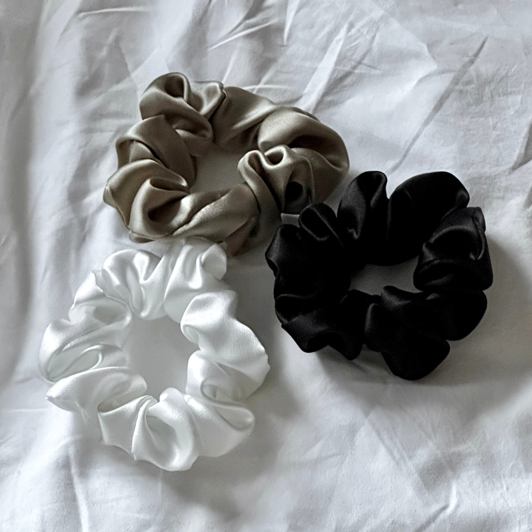 Medium scrunchie i 100% mulberry silke