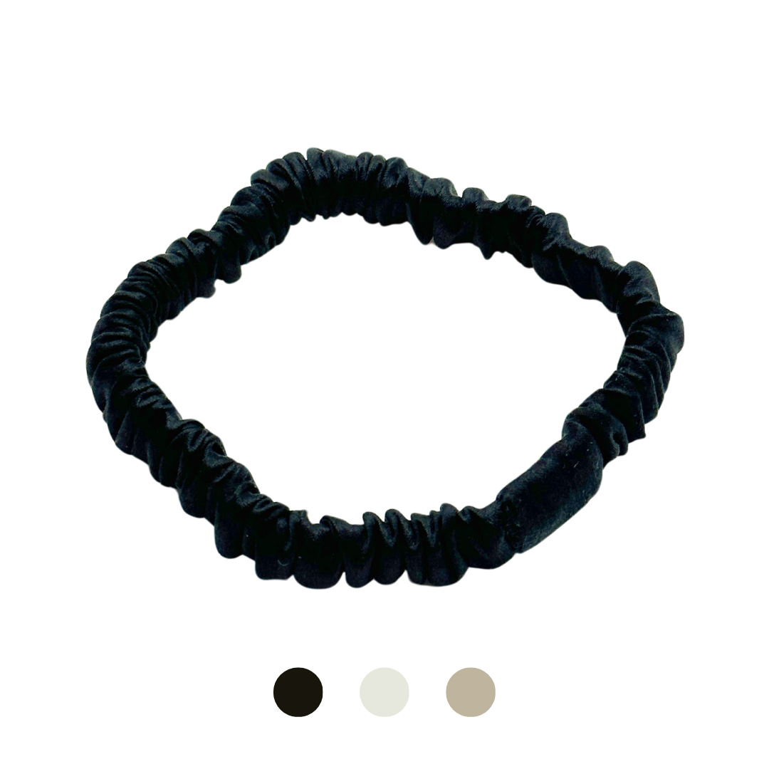 Hårstrikk i 100% mulberry silke