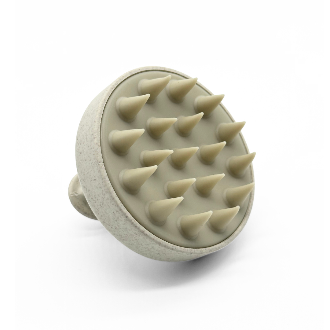 Exfoliating scalp massage brush