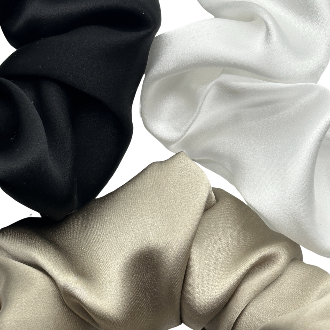 Stor scrunchie i 100% mulberry silke
